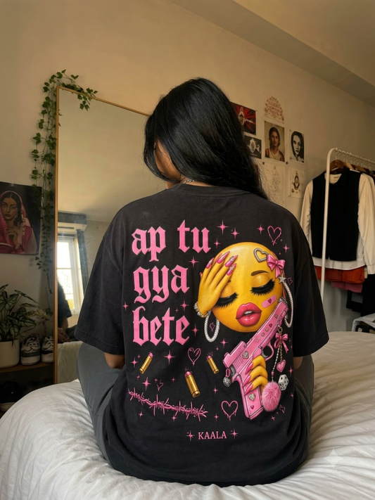 "AP TU GYA BETE" OVERSIZED TEE